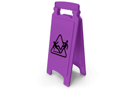 sinalização perigo de acidentes