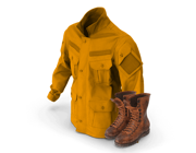 vestuário de caça ponto de mira